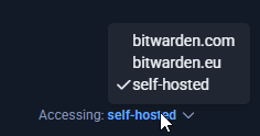 Bitwarden Client Dropdown
